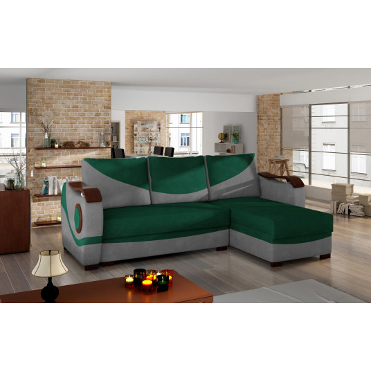  Kampinė sofa Puerto su patalynės dėže, audinys Kronos 19, Paros 05 