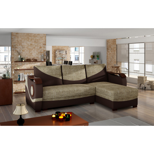  Kampinė sofa Puerto su patalynės dėže, audinys Berlin 03, Soft 66 