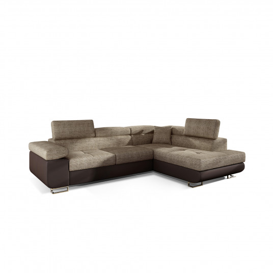  Kampinė sofa Anton su patalynės dėže, audinys Berlin 03, Soft 66 