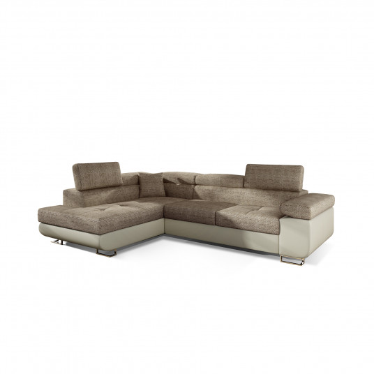 Kampinė sofa Anton su patalynės dėže, audinys Berlin 03, Soft 33 