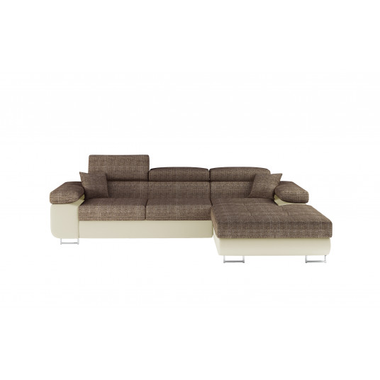 Kampinė sofa Armando su patalynės dėže, audinys Berlin 03, Soft 33