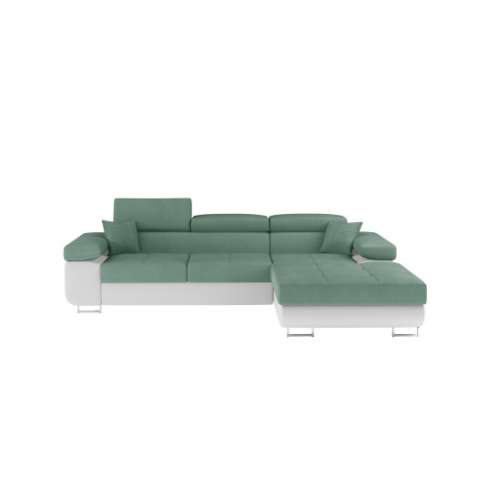 Kampinė sofa Armando su patalynės dėže, audinys Soro 34, Soft 17