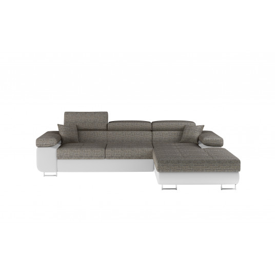 Kampinė sofa Armando su patalynės dėže, audinys Berlin 01, Soft 17