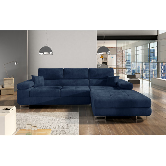 Kampinė sofa Armando su patalynės dėže, audinys Kronos 09