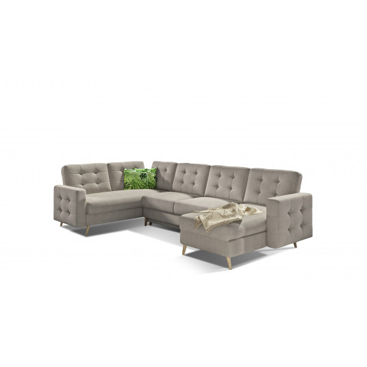 Kampinė sofa Asgard su patalynės dėže, audinys Cover 02, Jungle 32
