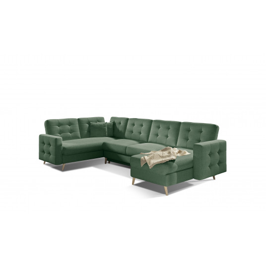 Kampinė sofa Asgard su patalynės dėže, audinys Solid 39