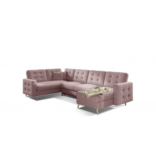  Kampinė sofa Asgard su patalynės dėže, audinys Omega 91 
