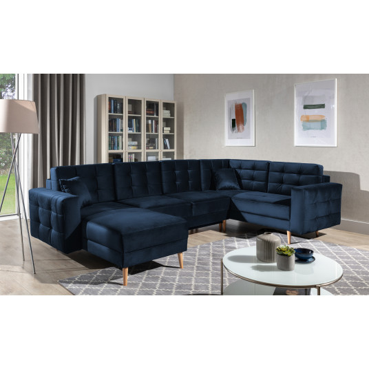 Kampinė sofa Asgard su patalynės dėže, audinys Monolith 79 