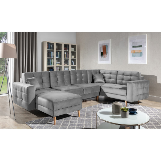  Kampinė sofa Asgard su patalynės dėže, audinys Monolith 84 