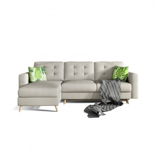 Kampinė sofa Asgard su patalynės dėže, audinys Cover 02, Jungle 32