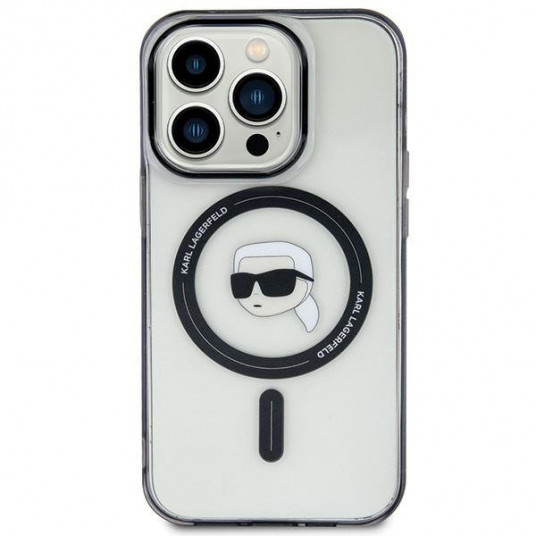 Karl Lagerfeld IML Karl`s Head MagSafe Back Case for Apple iPhone 15