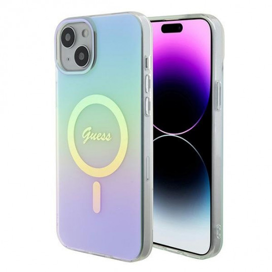 Guess IML Iridescent MagSafe Back Case for Apple iPhone 15 Plus