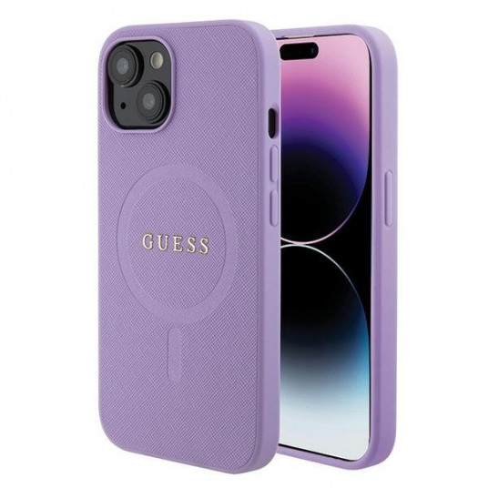  Guess Saffiano MagSafe Back Case for Apple iPhone 15 