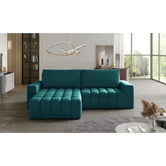  Kampinė sofa Bonett su patalynės dėže, audinys Mat Velvet 75 