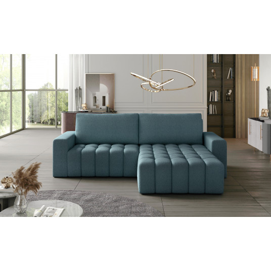 Kampinė sofa Bonett su patalynės dėže, audinys Grande 75