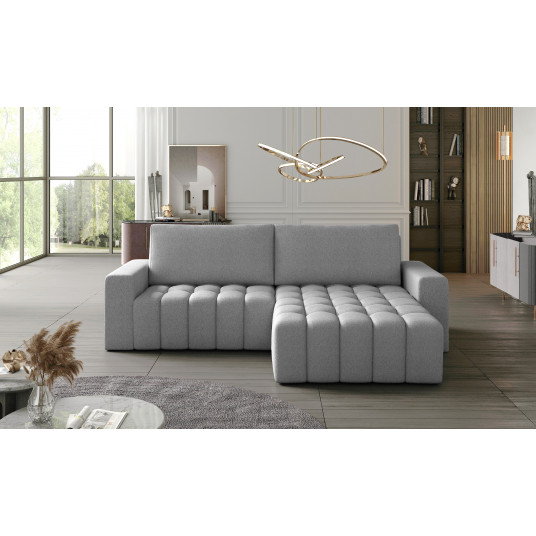Kampinė sofa Bonett su patalynės dėže, audinys Grande 81