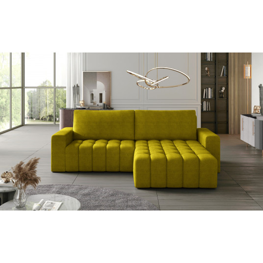 Kampinė sofa Bonett su patalynės dėže, audinys Omega 68