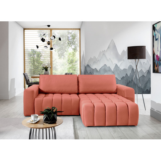 Kampinė sofa Bonett su patalynės dėže, audinys Solar 23