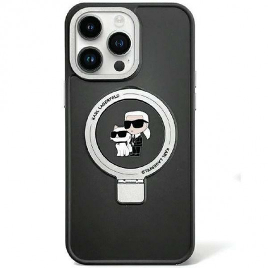  Karl Lagerfeld Ring Stand Karl&Choupettte MagSafe Back Case for Apple iPhone 15 