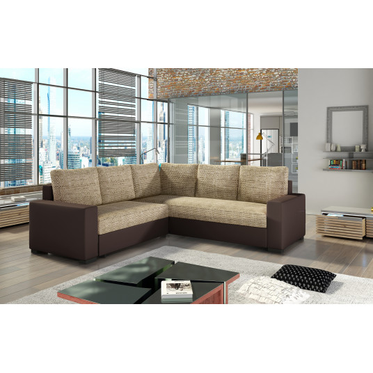  Kampinė sofa Canis su patalynės dėže, audinys Berlin 03, Soft 66 