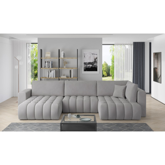Kampinė sofa Bonito su patalynės dėže, audinys Nube 3