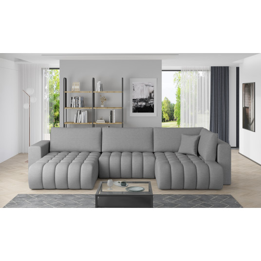 Kampinė sofa Bonito su patalynės dėže, audinys Flores 4