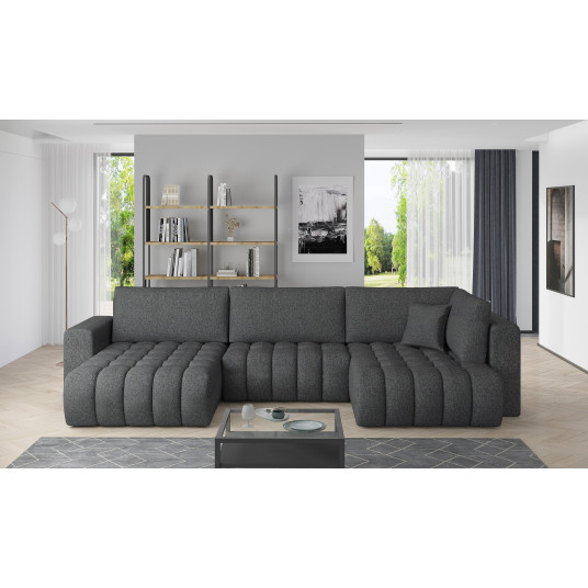 Kampinė sofa Bonito su patalynės dėže, audinys Vero 5