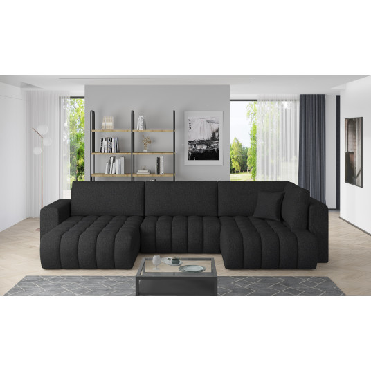 Kampinė sofa Bonito su patalynės dėže, audinys Vero 10
