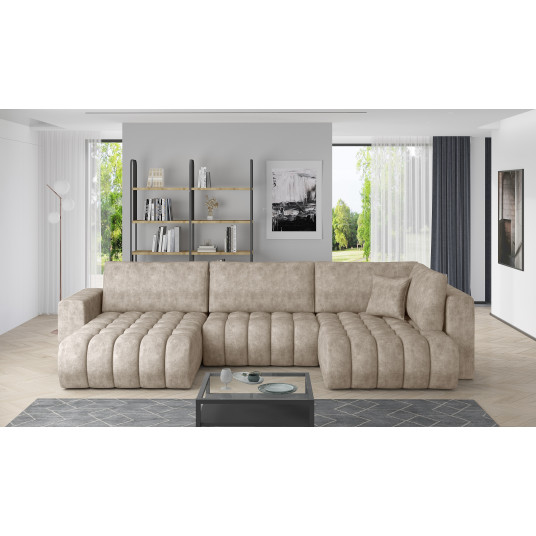  Kampinė sofa Bonito su patalynės dėže, audinys Leve 18 