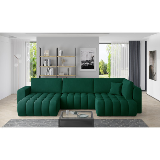 Kampinė sofa Bonito su patalynės dėže, audinys Nube 35