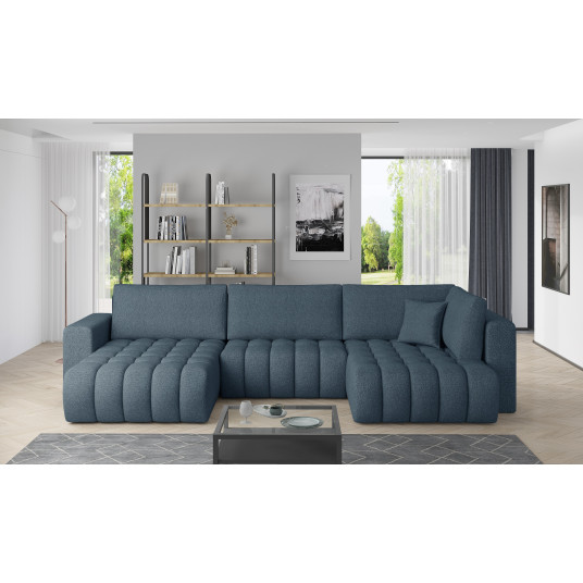 Kampinė sofa Bonito su patalynės dėže, audinys Borneo 38