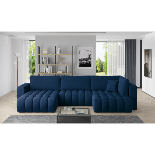 Kampinė sofa Bonito su patalynės dėže, audinys Nube 40