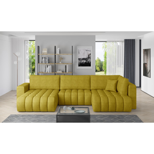 Kampinė sofa Bonito su patalynės dėže, audinys Gojo 45