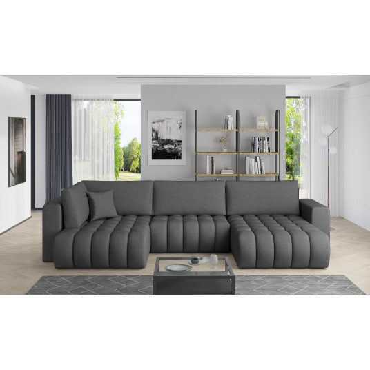 Kampinė sofa Bonito su patalynės dėže, audinys Flores 5