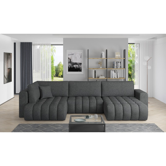 Kampinė sofa Bonito su patalynės dėže, audinys Vero 5