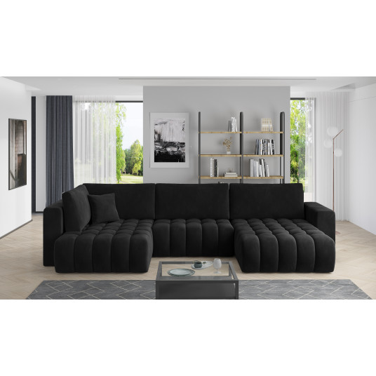 Kampinė sofa Bonito su patalynės dėže, audinys Velvetmat 10
