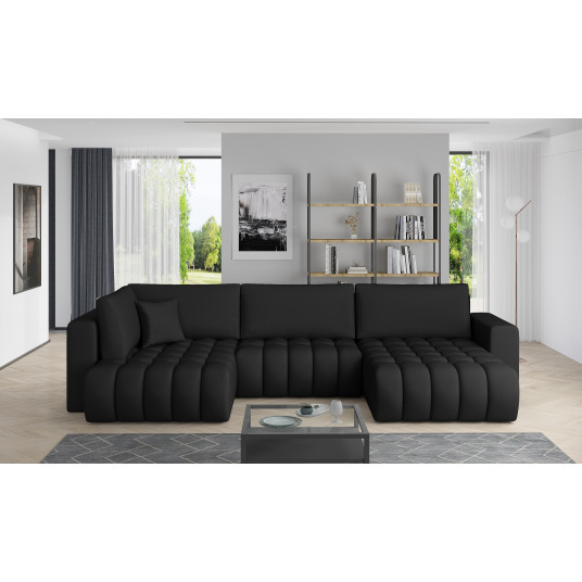 Kampinė sofa Bonito su patalynės dėže, audinys Softis 11