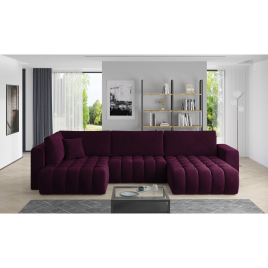 Kampinė sofa Bonito su patalynės dėže, audinys Velvetmat 25
