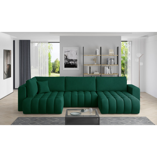 Kampinė sofa Bonito su patalynės dėže, audinys Nube 35