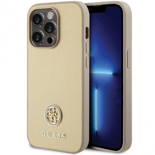 Guess Strass Metal Logo Back Case for Apple iPhone 15 Pro Max