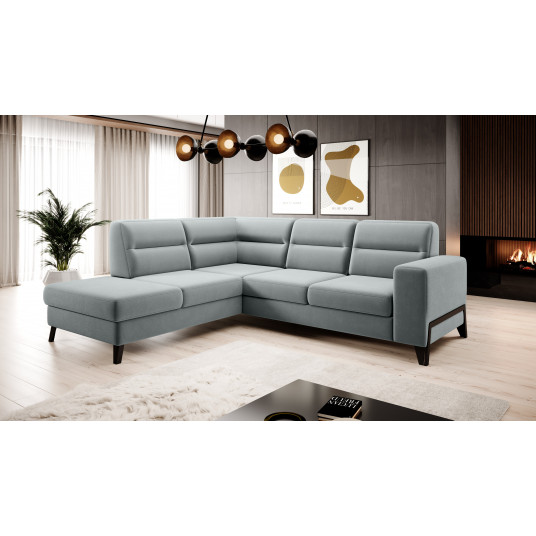 Kampinė sofa Cassara su patalynės dėže, audinys Savoi 100