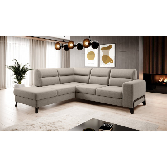 Kampinė sofa Cassara su patalynės dėže, audinys Vero 18