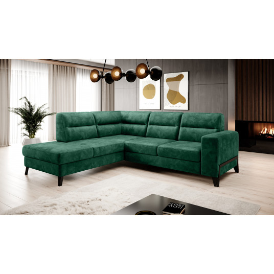 Kampinė sofa Cassara su patalynės dėže, audinys Nube 35