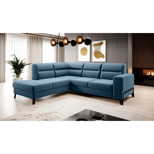 Kampinė sofa Cassara su patalynės dėže, audinys Savoi 38