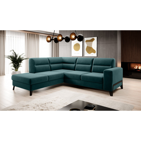Kampinė sofa Cassara su patalynės dėže, audinys Velvetmat 38