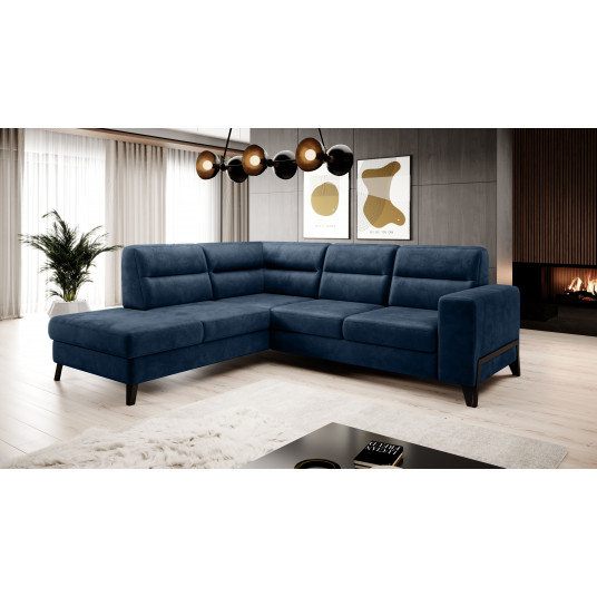 Kampinė sofa Cassara su patalynės dėže, audinys Nube 40