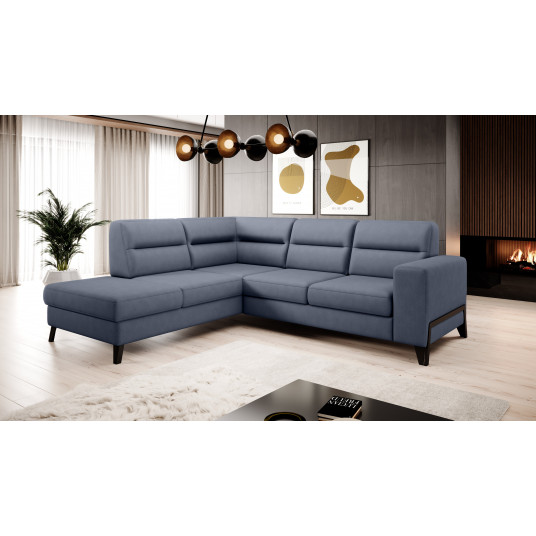 Kampinė sofa Cassara su patalynės dėže, audinys Poco 40