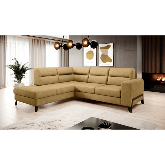 Kampinė sofa Cassara su patalynės dėže, audinys Nube 45