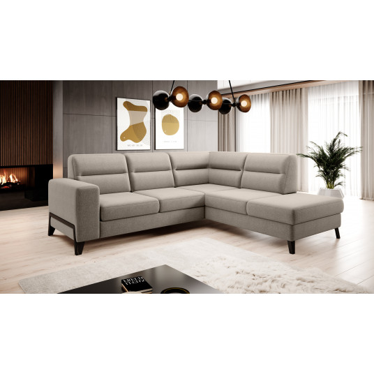 Kampinė sofa Cassara su patalynės dėže, audinys Vero 18