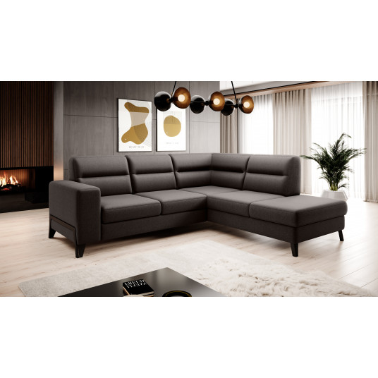 Kampinė sofa Cassara su patalynės dėže, audinys Flores 22